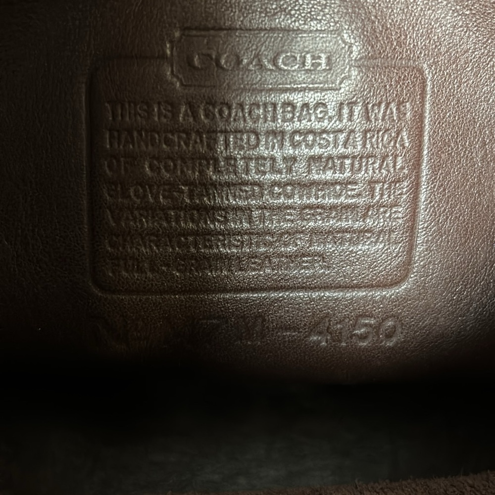 Vintage Auth COACH Old Coach Fletcher Bag 4150 Crossbody Bag Brown Leather - Picture 8 of 17